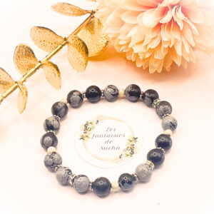 OBSIDIENNE FLOCON DE NEIGE "l'essentiel"