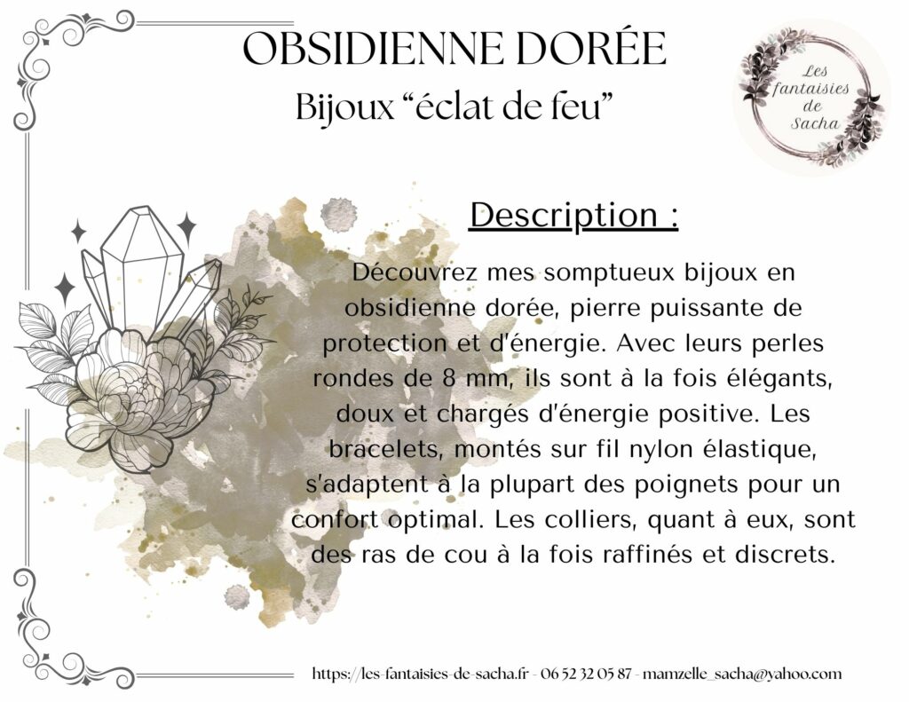 obsidienne dorée