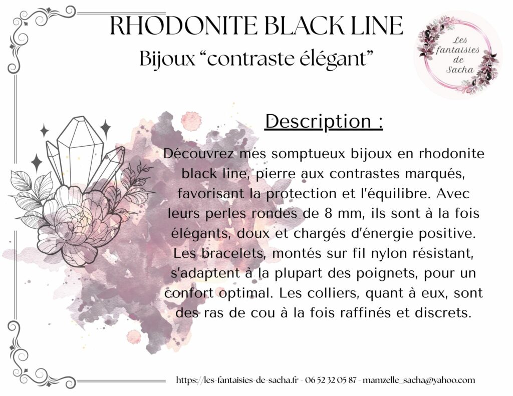 rhodonite black line