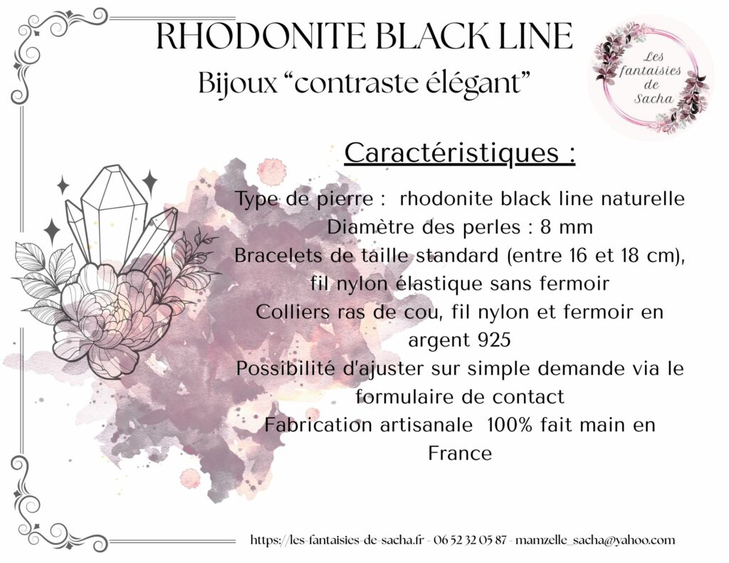 rhodonite black line