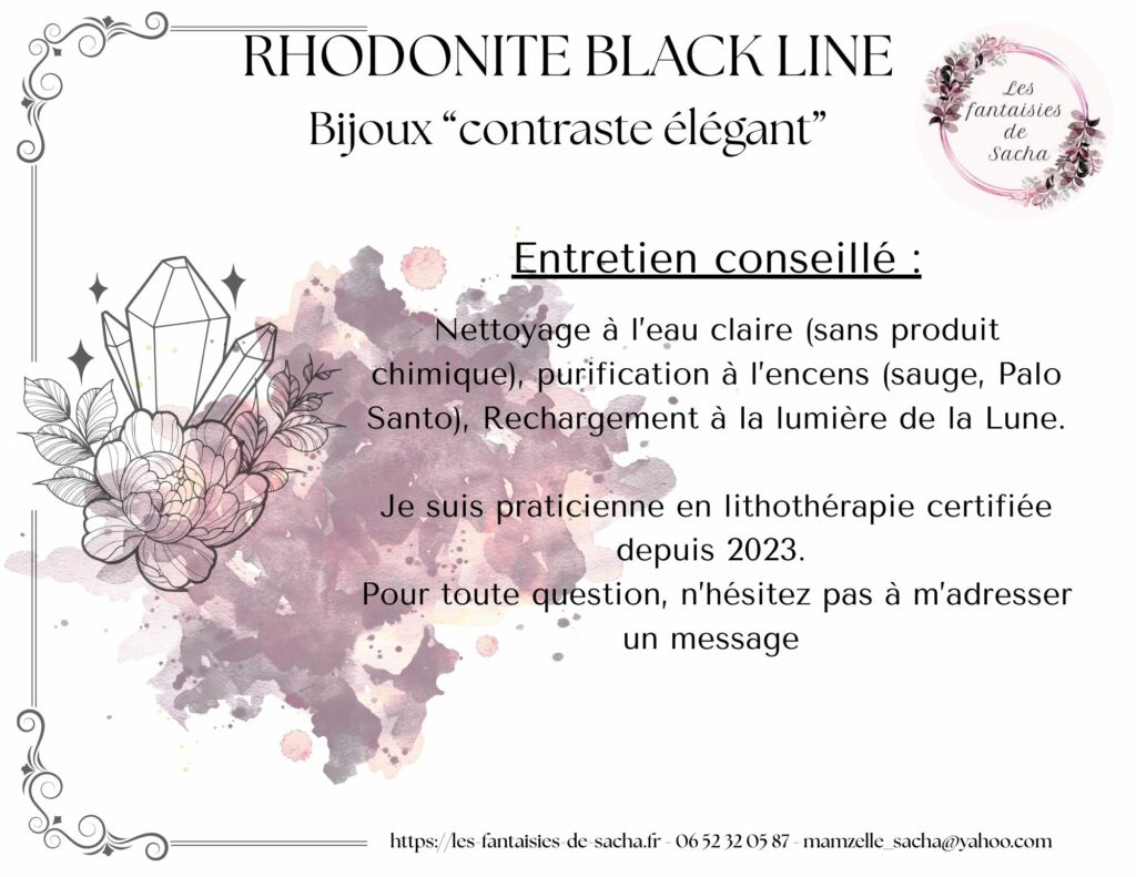 rhodonite black line
